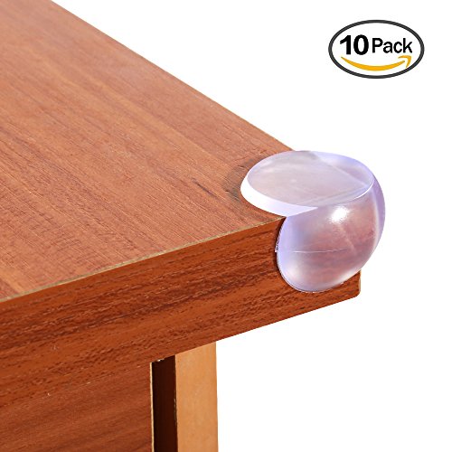 esky24 esquinas - Protector de cantos tapas protectoras de plástico para mesa y de seguridad - Esquinas de muebles de búfer para niños 10 unidades en transparente