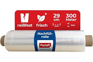 Paclan, plastfolie 300 m x 29 cm, Ekonomi påfyllningsrulle, transparent, 300 meter