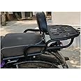 R.J.VON - Adjustable Cushion Backrest with Luggage Carrier with Heavy Weight Load Support (RE Meteor 350)