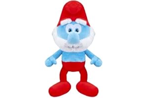 Grupo Moya Figura Peluche Los Pitufos 22cm Relleno y Exterior Fabricados con Material 100% Reciclado, Apto para Todas Las Edades (Papa Pitufo)
