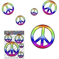 Friedenszeichen-Abziehbild Aufkleber-Satz für Auto-LKW-Wohnwagen - ST00022_SML - JAS Aufkleber