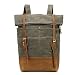 Produktbild Rucksack Stoff Tasche Öl Wachs Wasserdicht Leinwand Rucksack Männer Casual Rucksack Outdoor Reisetaschen Verdicken Verstärkt Gewachste Wasserdichte Rucksack, Armee Grün