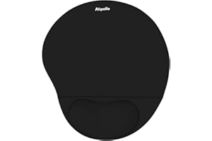 Anpollo Tappetino Mouse Ergonomico con Supporto per il Polso, Tappetino per Mouse in Gel Confortevole, Tappetino Mouse Gaming Resistente - Nero