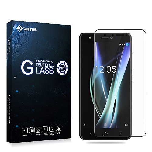 BQ Aquaris X Protector de Pantalla  Riffue Cristal Vidrio Templado  Alta Definici  n   9H Dureza   3D Touch  Screen Protector Film Compatible para BQ Aquaris X -Transparente