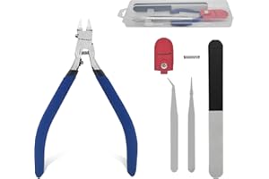 KAIHAOWIN Set di 9 tronchesi a lama singola sottile con custodia per kit di attrezzi per Gundam Hobby Clippers per Gunpla riparazione e fissaggio di modelli in plastica