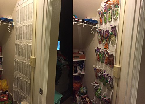 Joyoldelf Hängeorganizer hängend Aufbewahrungstasche Ordnungssystem Schuhaufbewahrung Für Tür mit 24 Tasche,weiß - 6