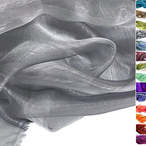 ORGANZA in Silber Deko-Stoff hauch zart und durchsichtig
