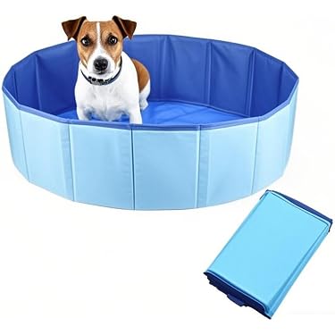 Antiscivolo Con Scarico Piscina Pieghevole Per Cani - Vasca Da Bagno Per Animali Grandi In PVC - 120x30 Cm Piscina Antiscivolo Per Cani - 11