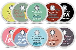 ‎DIASTICKER FreeStyle Libre 3 Sensor Sticker - 10er Set "Lebensmotto" - Aufkleber für Sensoren | Diasticker®