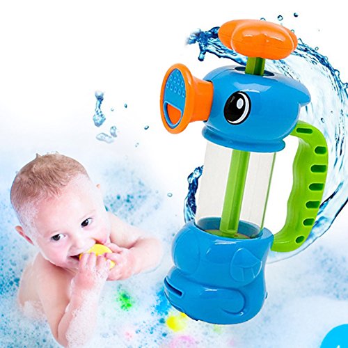 Demiawaking Baby Bad Wasser Spielzeug Pumping Design Bunte Hippocampal Form Badewannenspielzeug - 3