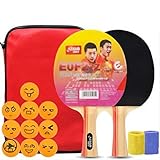 Das schl?ger-set beinhaltet: Ein tischtennisschl?ger, 10 ein ping pong ball, Und einem tragbaren schl?ger-beutel.
