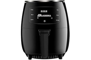 EA ARENA Air Fryer 4.5L, Oil Free Air Fryer Oven with Nonstick Removable Basket, 4Presets, One-Touch Digital Screen, Rapid Air Circulation, Keep Warming, 6Hours Timing, Dishwasher Safe, Black, 1400W