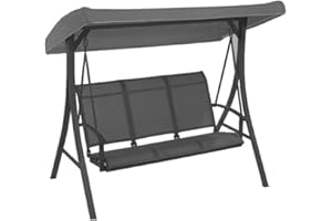 N+B Replacement Canopy for 2-Seater Garden Swing, Swing Canopy Replacement Cover Waterproof Hammock Top Canopies Outdoor Patio Garden Swing Chair Tent Porch Gazebo Roof Replacement Canopy