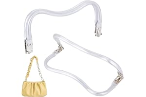 CHGCRAFT 2Pcs 20 cm Telaio Tubolare Interno Cerniera Interna Cornice della Borsa Borsa Curva Maniglia Telaio Tubolare per Borsa da Cucire Frizione Artigianato Progetti 175x204x10mm