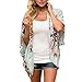 Produktbild Kleidung Damen DAY.LIN Frauen Chiffon Floral Kimono lose halbe Hülse Schal Chiffon Cardigan Fünf-Punkte-Ärmel Chiffon Kimono-Cardigan (S)