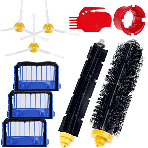Zacro Cepillos Reposición de Accesorios para Aspiradoras iRobot Roomba Serie 600 620 630 650 660--un Conjunto de 10