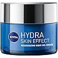 NIVEA Hydra Skin Effect Regeneration Night Gel (50ml), Lightweight Evening Face Gel Charged with Hyaluronic Acid, Gel-Based Face Moisturiser Provides 72H Hydration