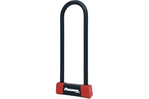 RADIKAL RK300R Antivol Moto Premium, U Homologué SRA, Anse ø18mm en Acier Cémenté, Serrure Anti-Perçage, Cadenas Moto Scooter Vélo Electrique, Double Verrouillage Bloquer Roue à Point Fixe, 85x300mm