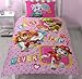 Produktbild Paw Patrol Pretty Design Skye/Marshall/Schutt und Everest 2-seitige Wendebettwäsche mit passenden Kissen Fall, Polyester-, Einzelbettgröße, Pink