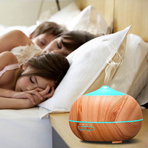 Tenswall 400ml Aroma Diffuser LED Luftbefeuchter Ultraschall Duftzerstäuber Humidifier Ätherisches Öl Diffuser für Babies, Schlafzimmer - 3