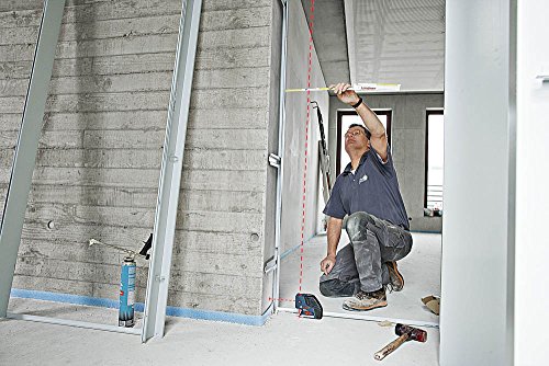 Bosch Professional GPL 5, 30 m Arbeitsbereich, ± 0,3 mm/m Nivelliergenauigkeit, Schutztasche, Multifunktionshalterung, 3 x 1,5-V-LR6-Batterien (AA) - 3