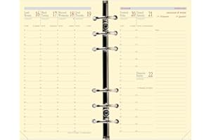 Quo Vadis - Wkład organizera - 2024-2025 - Timer 17 Prestige - Planowanie tygodniowe - Francuski - 16 miesięcy od września do grudnia - 10x17 cm - Papier Clairefontaine Ivory - Wyprodukowano we