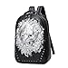 Price comparison product image 1651 CBDGD New shoulder bag AliExpress 3D smile face lion head bag waterproof pu computer bag backpacks (color : Silver, Size : 24)