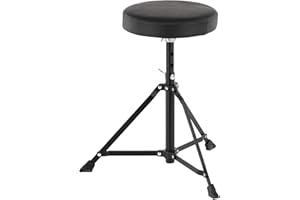 GEWA Sillines para batería asiento redondo DT-90 nego,o altura regulable, patas perfil simple