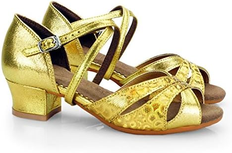 WXMDDN The Golden Dancing Shoes Indoor Soft Bottom Shoes Latin Dance Performances Of Girls Dancing Shoes With Flat Sandals,E34