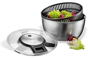 Gefu 28160 Speedwing Salad Spinner, Plastic, Silver