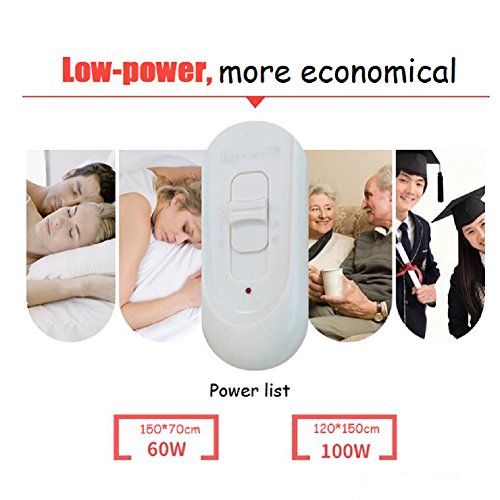 Heizdecke, Elektrische heizdecke Zimmer mit zwei doppelbetten Wasserdicht Sicherheit Strahlung Wärmeunterbett Student Schlafsaal-C 120x150cm(47x59inch)