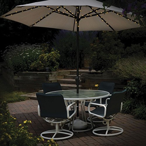 72 LED Solar Sonnenschirm Regenschirm Lichterkette – Dual Funktion - 2