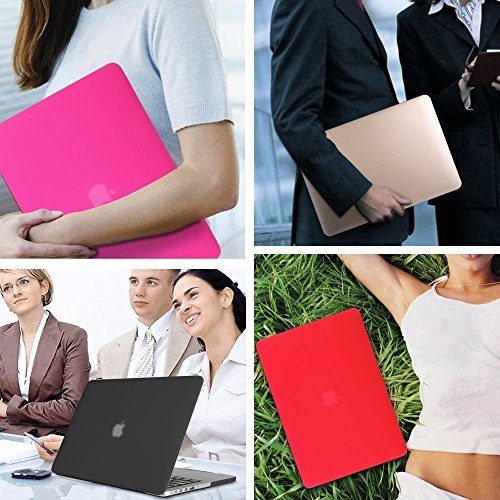 Fintie MacBook 12 Retina Hülle – Ultra Slim Plastik Hartschale Schutzhülle Snap Case für Macbook 12″ mit Retina Display A1534 [2015 Freisetzung] , Diamantschwarz - 8
