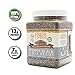 Produktbild Pride Of India ganze Schwarze Chiasamen roh (pestizidfrei) Omega3 & Calcium Supernahrungsmittel, 6 Pfund Glas