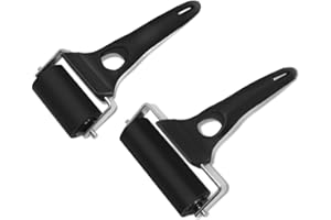 Senhai, 2 rulli in gomma, per pittura a olio, per lavori di stampa, stampaggio, carta da parati e artigianato (5,1 cm e 8 cm)