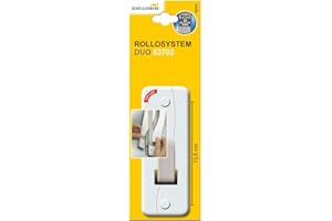 Schellenberg 53702 Placca tapparelle avvolgibili DUO Maxi: 23 mm di larghezza del nastro, piastra tapparella con spaziatura dei fori 13,5 cm, bianco, senza rimuovere la cinghia della tapparella