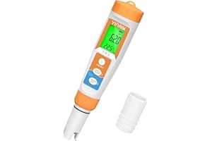YINMIK 2025 pH Salt Tester, Pool Salt Test Kit, Digital Salinity Tester with ATC, 5 in 1 pH TDS EC Salinity Meter for Saltwater Pool, Hot Tubs, Spas, Aquarium, Hydroponics System, Home Brew