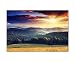 Produktbild 120x80cm - Fotodruck auf Leinwand und Rahmen Landschaft Berge Wald Sonnenuntergang - Leinwandbild auf Keilrahmen modern stilvoll - Bilder und Dekoration