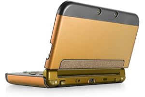 TNP PRODUCTS TNP etui kompatybilne z [NOWOŚĆ Nintendo 3DS XL LL 2015], złote - tworzywo sztuczne + aluminium pełna obudowa ochronna zatrzaskowa twarda obudowa skórka obudowa nowa zmodyfikowana konstrukcja bez