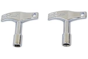 Tone Deaf Music Pair of Drum Tuning Keys (pack of 2-1x Hex, 1x Square)