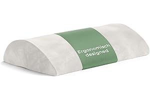 WELL B4 Ergonomiczna poduszka lędźwiowa, poduszka podpierająca kręgosłup lędźwiowy do łóżka i sofy, do podparcia pleców w pozycji leżącej, poduszka lędźwiowa do dolnej części pleców, poduszka