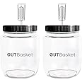 Gutbasket Fermenter 1 L (2 Jars)- Glass Fermentation Jar with Airlock and Lid | Ideal for Making Small Batches of Fermented Beverage at Home