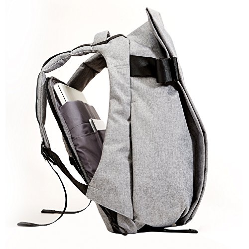KALIDI 17 Zoll Notebooktasche Laptop-Tasche Rücksack Passend für bis zu 17 Zoll Laptops Grau - 3