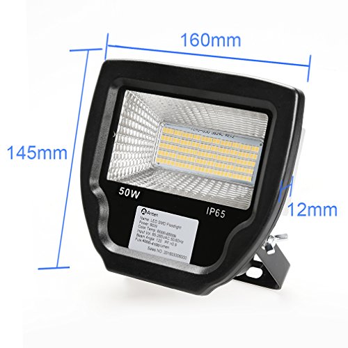 Anten® LED Fluter 50W Außenstrahler Flutlicht Scheinwerfer Baustrahler wasserdicht Kaltweiß - 2