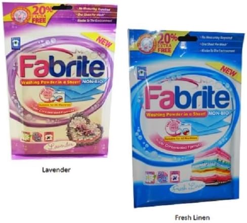 (40 Sheets) Fabrite Washing Powder In A Sheet (Fresh linen &amp; Lavender) - By Pajee TM