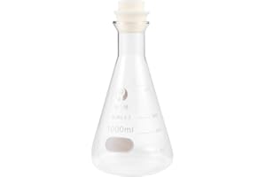 iplusmile Flacon Erlenmeyer En Verre 1 Pc, Tenue Blanche Clair, Usage Étudiant, Ballon Vêtements, Verre Durable, Inodore, Rond, Transparent