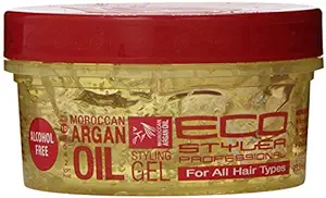 ECOCO EcoStyler Gel, Moroccan Argan Oil, 8 oz (Pack of 2)