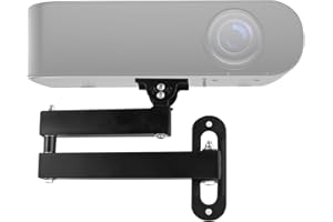 jinminamz Uchwyt ścienny do projektora, uchwyt do projektora, składany do obracania o 360°, stojak do projektora, nadaje się do projektorów z przyłączem śrubowym 1/4 cala