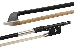 GLASSER Archetto per Violino, Fiberglass, Made in USA, 203SH-44, Rivestimento in nickel-silver, per 4/4 Violino