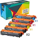 ✅ Remplacent : TN-241BK 242BK | TN-245C 246C | TN-245M 246M | TN-245Y 246Y | Capacité: 2,500 pages Noire; 2,200 pages Couleurs à 5% de couverture